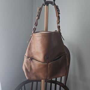 Classic Dooney & Bourke Saddle Tan Leather Shoulder Bag